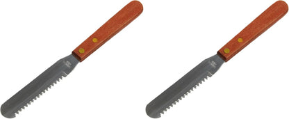 Chef Craft Select Stainless Steel Cut and Spread Knife, 4 inch blade 8 inches in length, Wood Handled