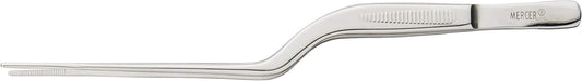 Mercer Culinary 18-8 Stainless Steel Chef Plating Tongs, Offset Tip, 6-1/2 Inch