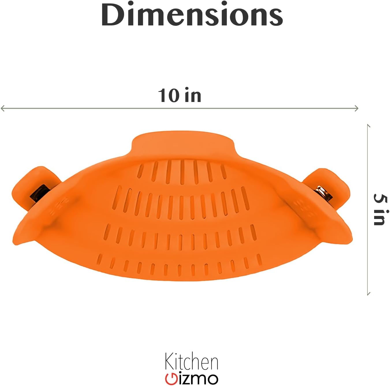 Kitchen Gizmo Snap N' Strain - Silicone Pasta Strainer Clip-On for Pots and Pans - Heat Resistant Colander for Vegetables and Noodles - Kitchen Gadgets for Cooking - Space-Saving Design - Gray