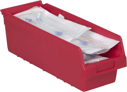 Akro-Mils 30098 ShelfMax Plastic Nesting Shelf Bin Box, 18-Inch Length x 6.75-Inch Width x 6-Inch Height, Clear (10-Pack)