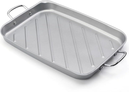 Grill Pan - 11'x15'' BBQ Grill Topper With Handles
