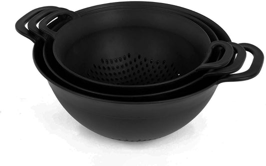 Mintra Home Colanders 3pk (Assorted 3pk, Black)
