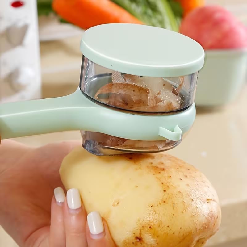 Julienne Peeler Vegetable Peeler - Potato Cabbage Fruit Cucumber Carrot Peeler and Julienne Shredder tool for Kitchen - Multi-Function Stainless Steel Peeler Slicer Knife Julienne Set 3 In 1