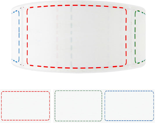 1000 Removable Freezer Labels, 1x2 inches Water Oil Waterproof No Residue Kitchen Food Label Stickers to Write on for Bottles Canning Refrigerator Containers Spice Jars Organization Storage, 3 Color