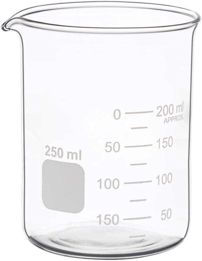 Graduated Glass Measuring Low Form Beaker Set (50ml+100ml+250ml)