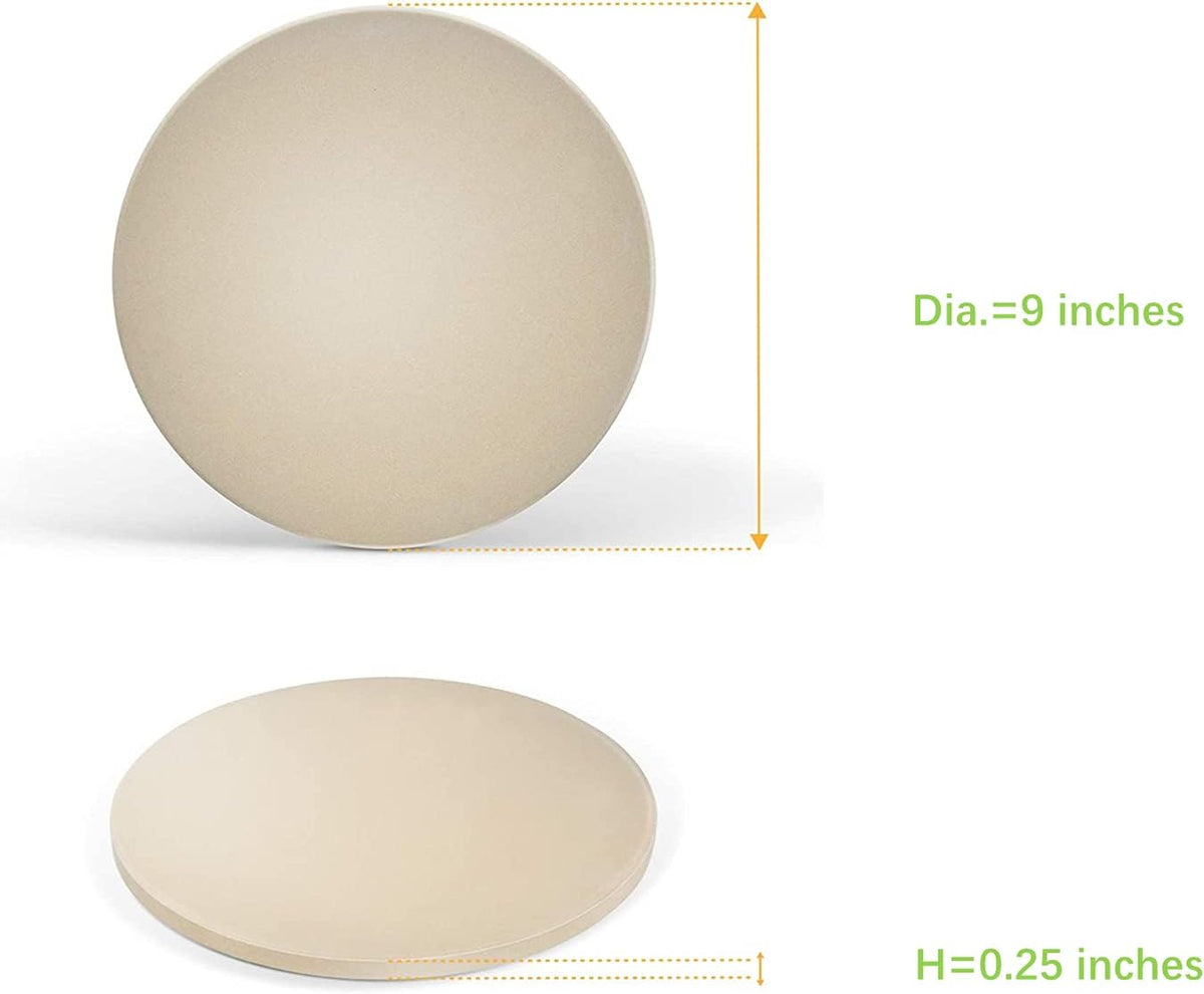 Round Pizza Baking Stone 9" Diameter, White