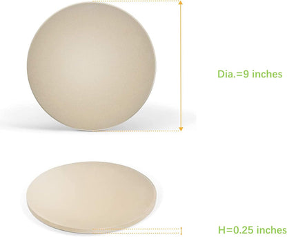 Round Pizza Baking Stone 9" Diameter, White
