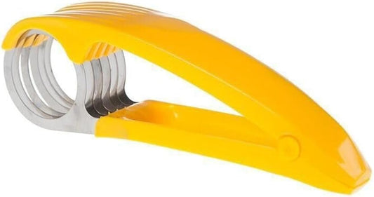 Banana Slicer, Strawberry Slicer, Easy Perfect Slices Every Time, Durable Stainless Steel Blades - Effortless Fruit Cutting Tool for Smoothies, Desserts, and Snacks - Safe & Easy to Clean