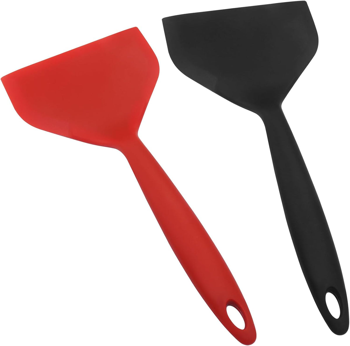 BokWin 2 Pack Wide Silica Gel Pancakes Spatula Turner, Red