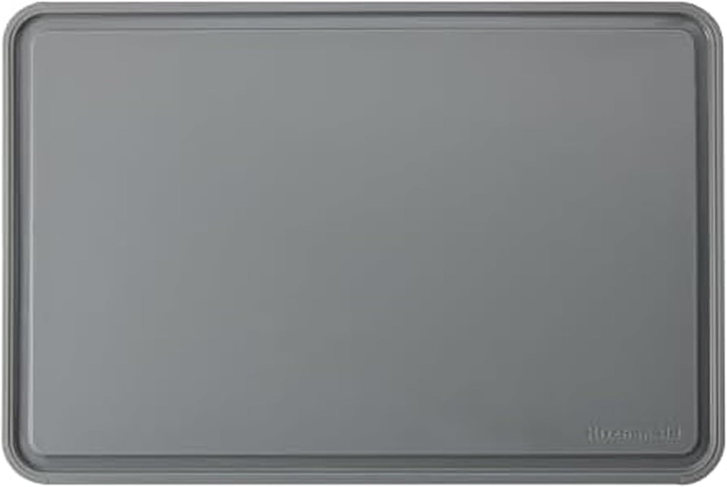 KitchenAid Classic Plastic Cutting Board with Perimeter Trench and Non Slip Edges, Dishwasher Safe, 12 inch x 18 inch, Gray
