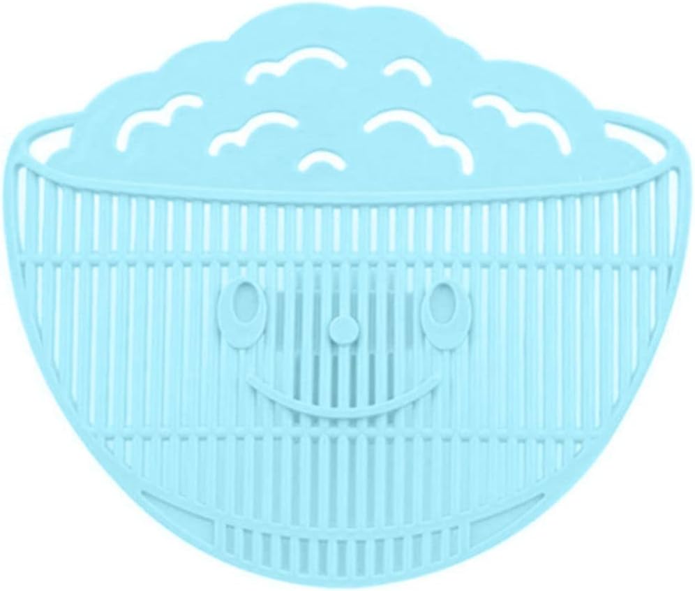 Clip On Strainer All Pots and Pans,Plastic Leaf Shape Rice Wash Sieve,Pasta Strainer Clip on Food Strainer Meat Vegetables Fruit PP Kitchen Colander,Rice Wash Tool,Blue 1204060NZX40QH 13x11x3.5cm