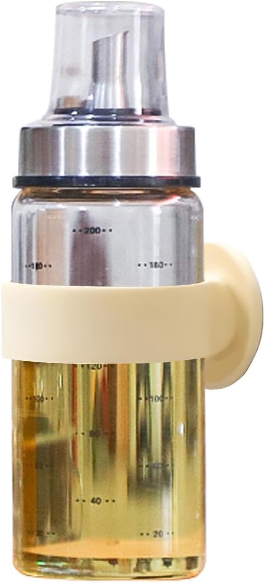 Wall-Mounted Sauce Holder, 20cm PP Bottle Dispenser Stand for Cooking, Condiments, Kitchen, Pantry, Home