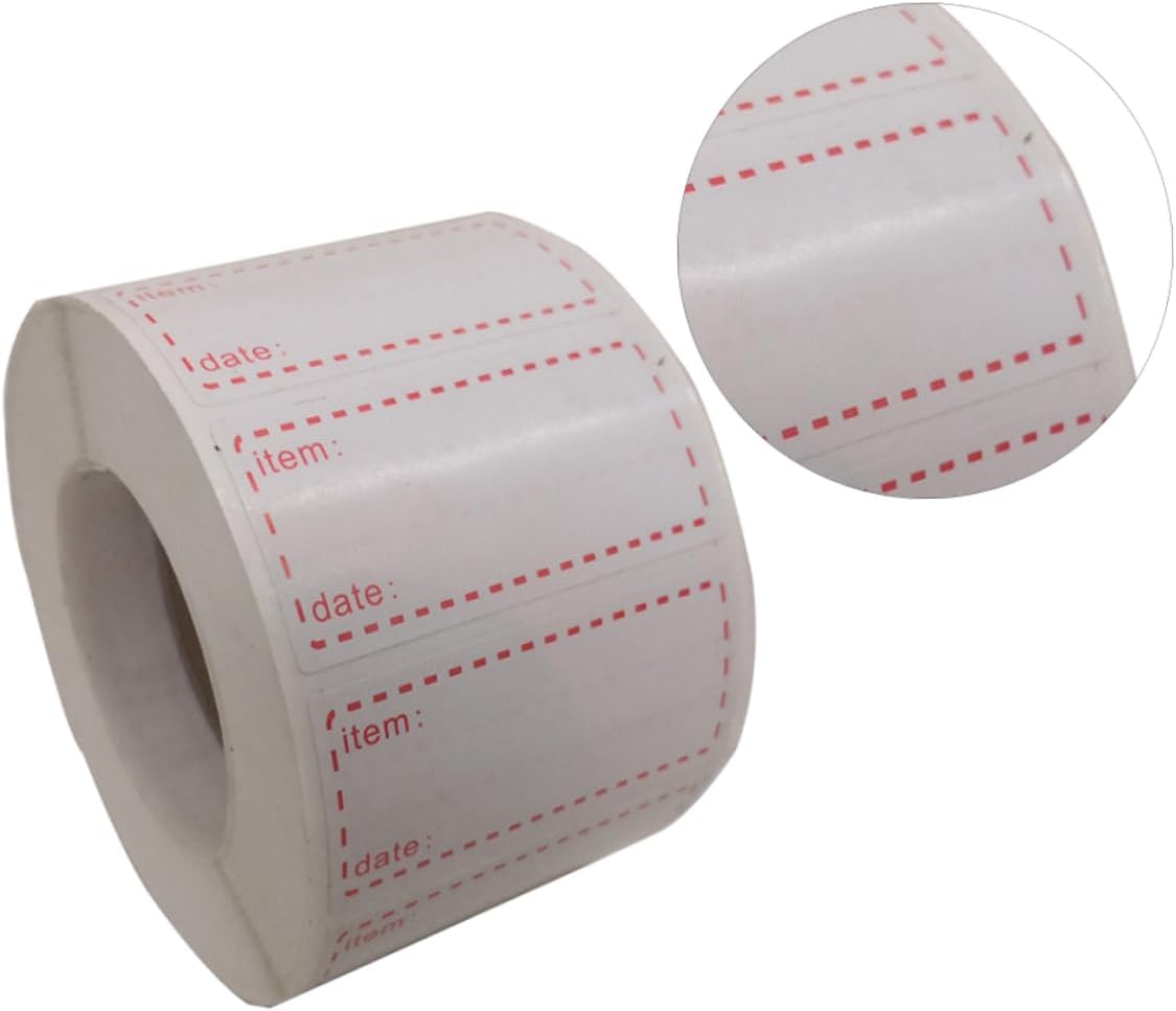 STOBOK 3rolls Eco-Friendly Kitchen Food Date Stickers Non-Toxic Labels for Containers Pantry Expiration Dates