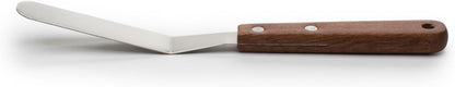 Fox Run Flat Icing Spatula, 4.25-Inch Stainless Steel Blade, Wood Handle, Metallic