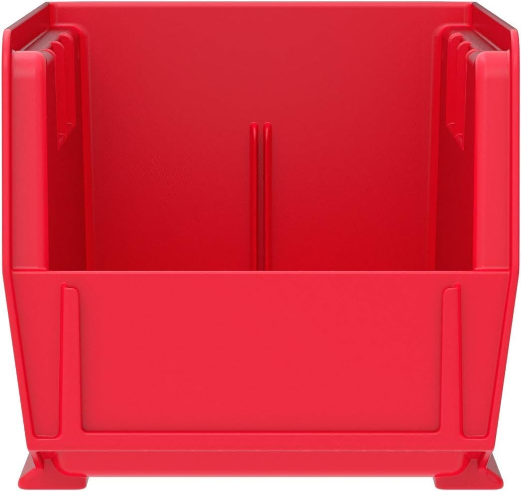 Akro-Mils 30230 AkroBins Plastic Storage Bins, Space-Saving Stackable Bins for Garage, Pantry, Craft Organization, 10.5 "L x 5.5 "W x 5"H, Blue, 12-Pack