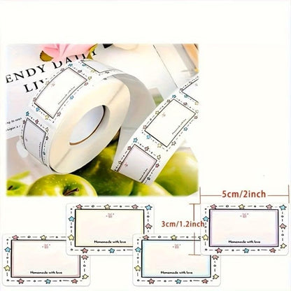 100-Pack Removable Freezer Labels, Waterproof Food Storage Stickers for Date & Contents Marking - Colors A