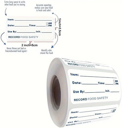100-Pack Removable Freezer Labels, Waterproof Food Storage Stickers for Date & Contents Marking - Colors A