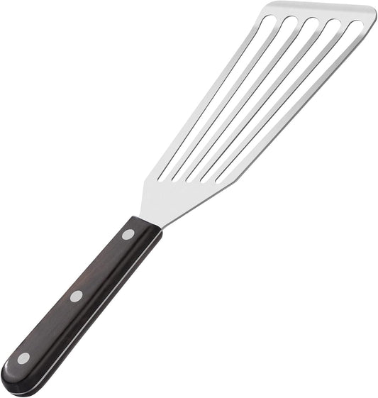 Rainspire Fish Spatula Stainless Steel Slotted Turner with Sloped Head Design for Flipping Delicate Food, Egg, Patties, Fries