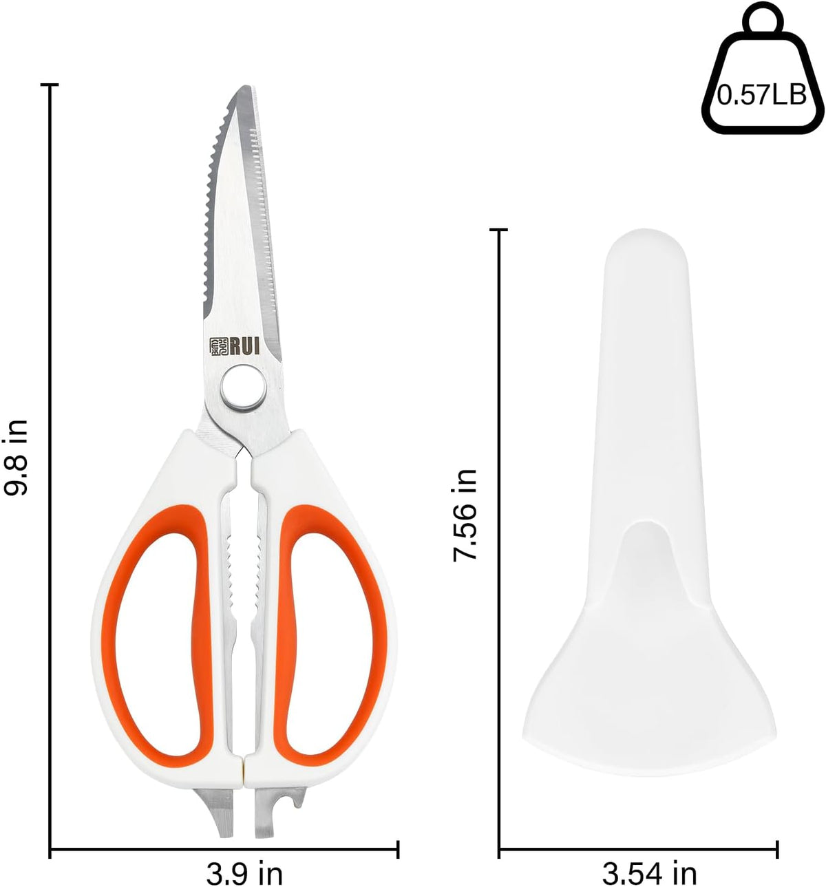 Kitchen Shears with Magnetic Holder Heavy Duty Magnetic Scissors for Fridge