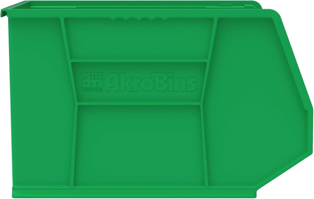 Akro-Mils 30270 AkroBins Plastic Storage Bins, Space-Saving Stackable Bins for Garage, Pantry, Craft Organization, 18" x 16" x 11", Clear, 3-Pack
