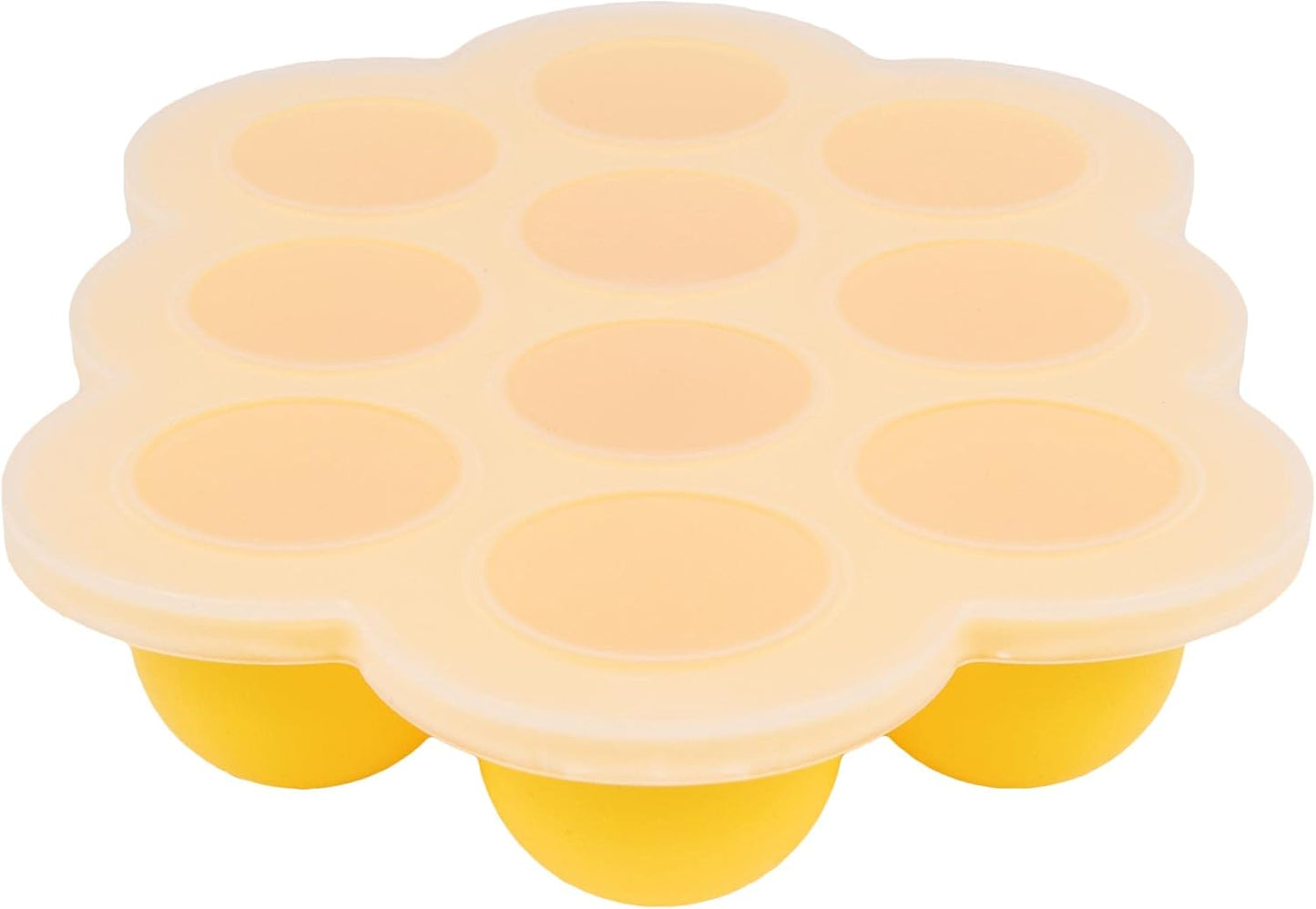 WeeSprout Silicone Freezer Tray with Clip on Lid Perfect Food Storage Container for Homemade Baby Food, Vegetable, Fruit Purees, and Breast Milk (Bright Blue, Six 3 Ounce Sections)