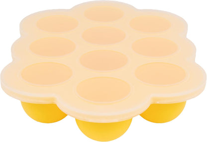WeeSprout Silicone Freezer Tray with Clip on Lid Perfect Food Storage Container for Homemade Baby Food, Vegetable, Fruit Purees, and Breast Milk (Bright Blue, Six 3 Ounce Sections)