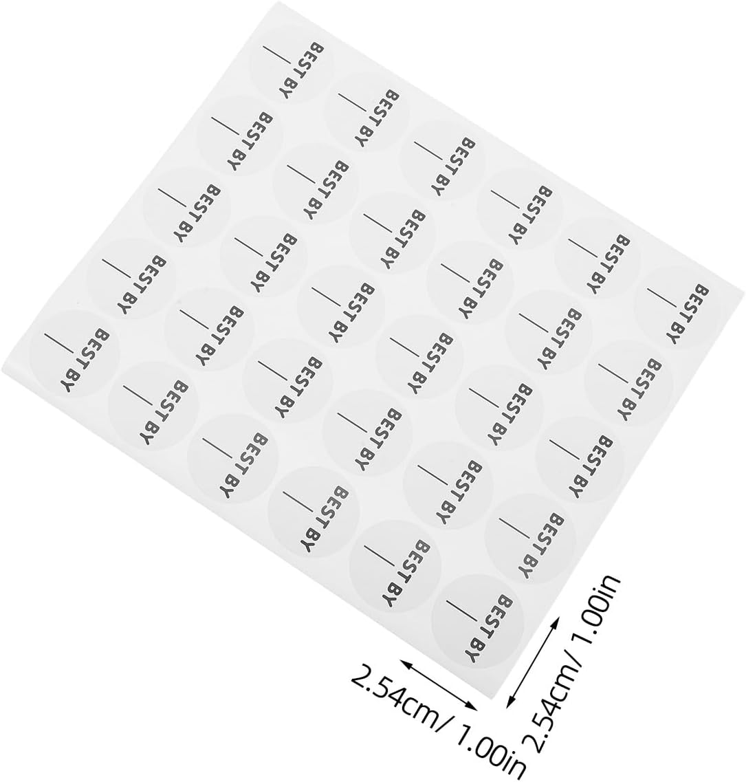 10 Sheets Removable Food Date Labels,1 Inch Best by Labels, Freezer Date Stickers, Waterproof Food Storage Stickers Easy Clean No Residue, 30pcs/Sheet