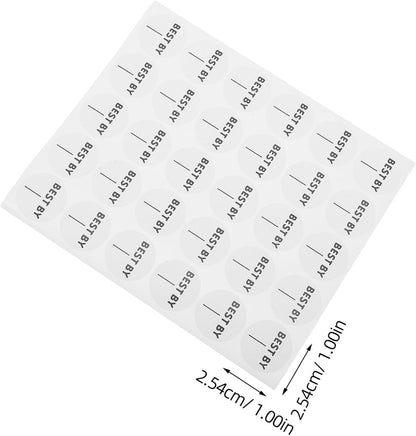 10 Sheets Removable Food Date Labels,1 Inch Best by Labels, Freezer Date Stickers, Waterproof Food Storage Stickers Easy Clean No Residue, 30pcs/Sheet