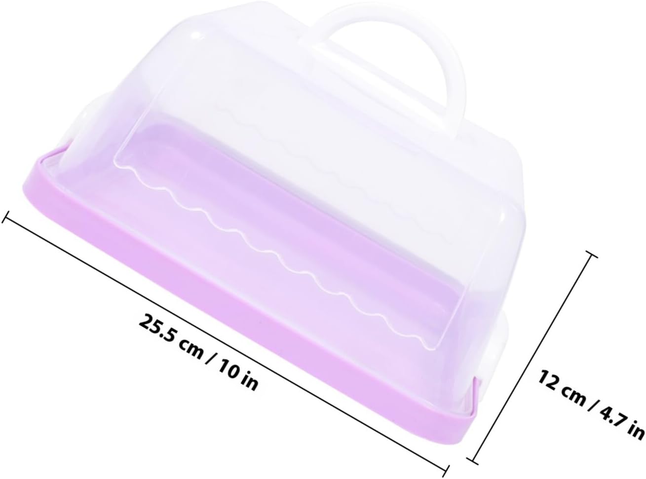 Transparent Square Cake Storage Box Portable Plastic Cake Container Safe and Dustproof Dessert Carrier for Birthday Parties and Kitchen Countertop Use