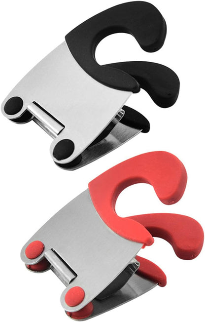 Stainless Steel Pot Clip Scoop Clamp Tong Holder Pot Pan Spoon Holder Spatula Storage Rack Utensils 2 Colors for Kitchen Clip Spoon