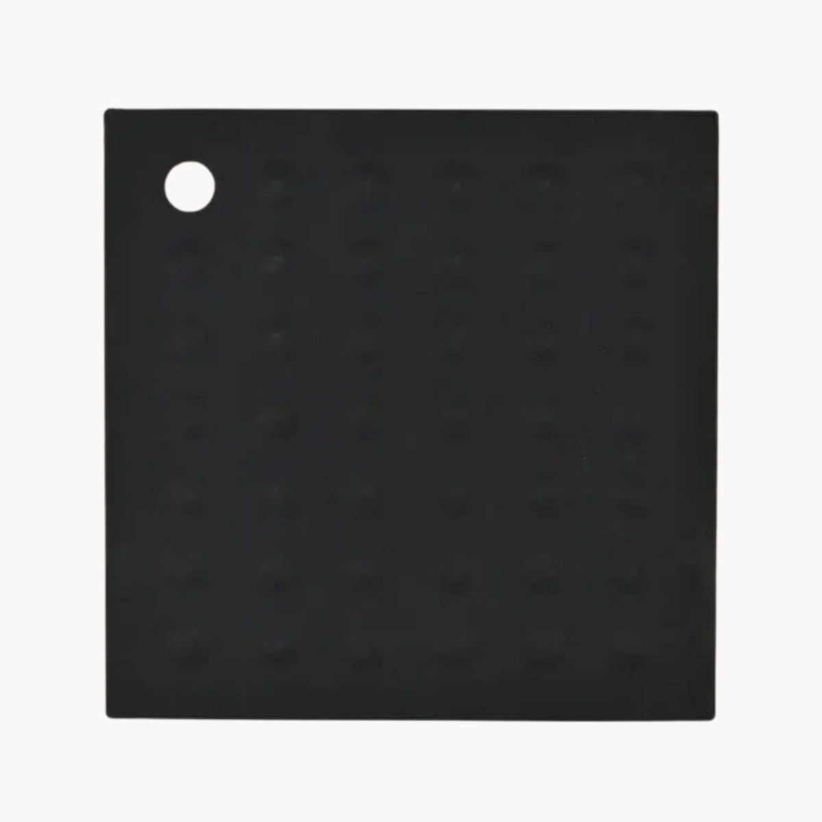 Lamson Silicone Pot Holder, 7x7 in Heat Resistant Trivet, Black