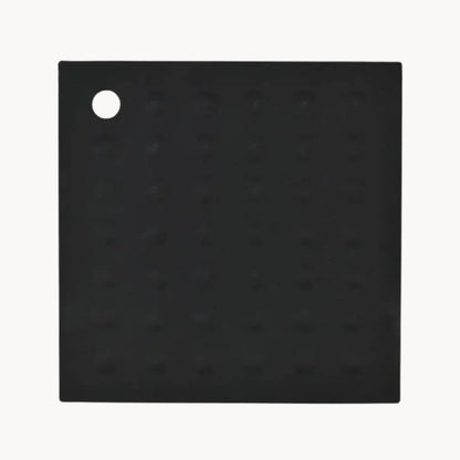 Lamson Silicone Pot Holder, 7x7 in Heat Resistant Trivet, Black
