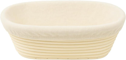 Saint Germain Bakery 10-Inch Oval Banneton Proofing Basket with Liner