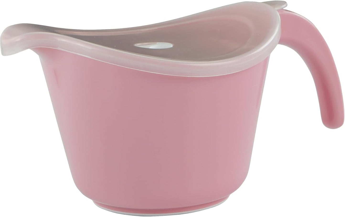 Batter Bowl With Pour Spout, Non-Slip Base,Space Saving Detachable Handle with Lid, 2 QT Heavy Duty BPA-Free Microwave & Dishwasher Safe (Fresh Lemons)