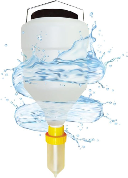 Large Capacity Condiment Dispenser for Restaurant and BBQ - Refillable Sauce Squeeze Bottle and Leak Proof Design for Mustard, Salad, Ketchup and More (round, 5.5 Liters)