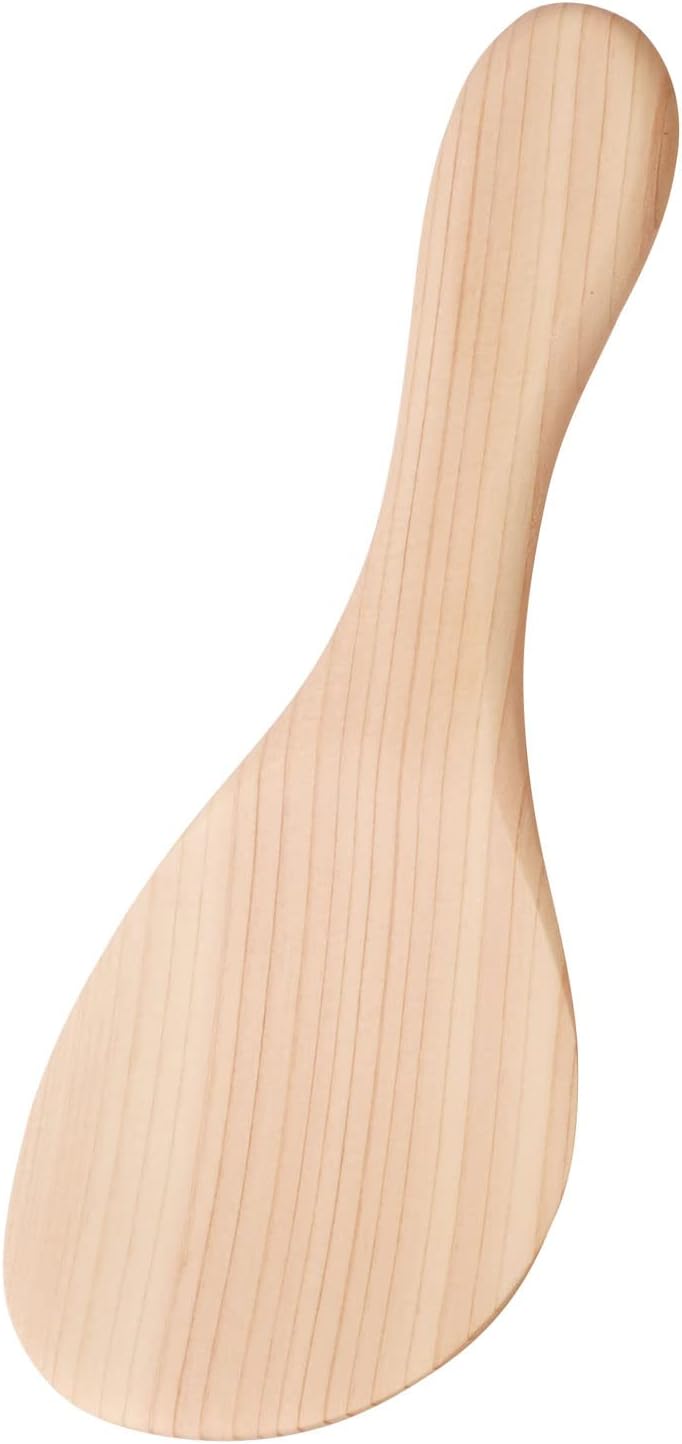 Yamaco 78306 Temahima Kobo Cypress Friendly Rice Spoon, Small, Made in Japan, Easy to Use, Hinoki, Wood, Simple, Unpainted, Kitchen Tool, Cookware, Cooking, Texture-friendly