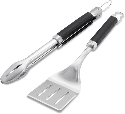 Weber® Precision Tongs & Spatula Grilling Tool Set, Stainless Steel