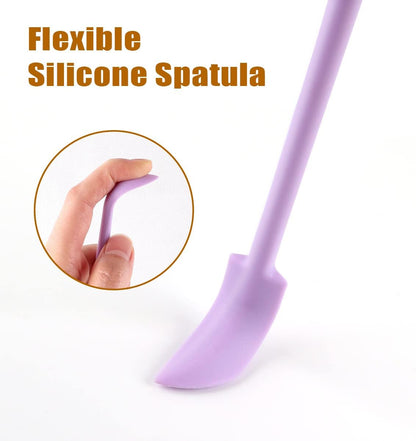 Silicone Spatula Set 6Pcs, Mini Jar Scraper for Makeup & Food