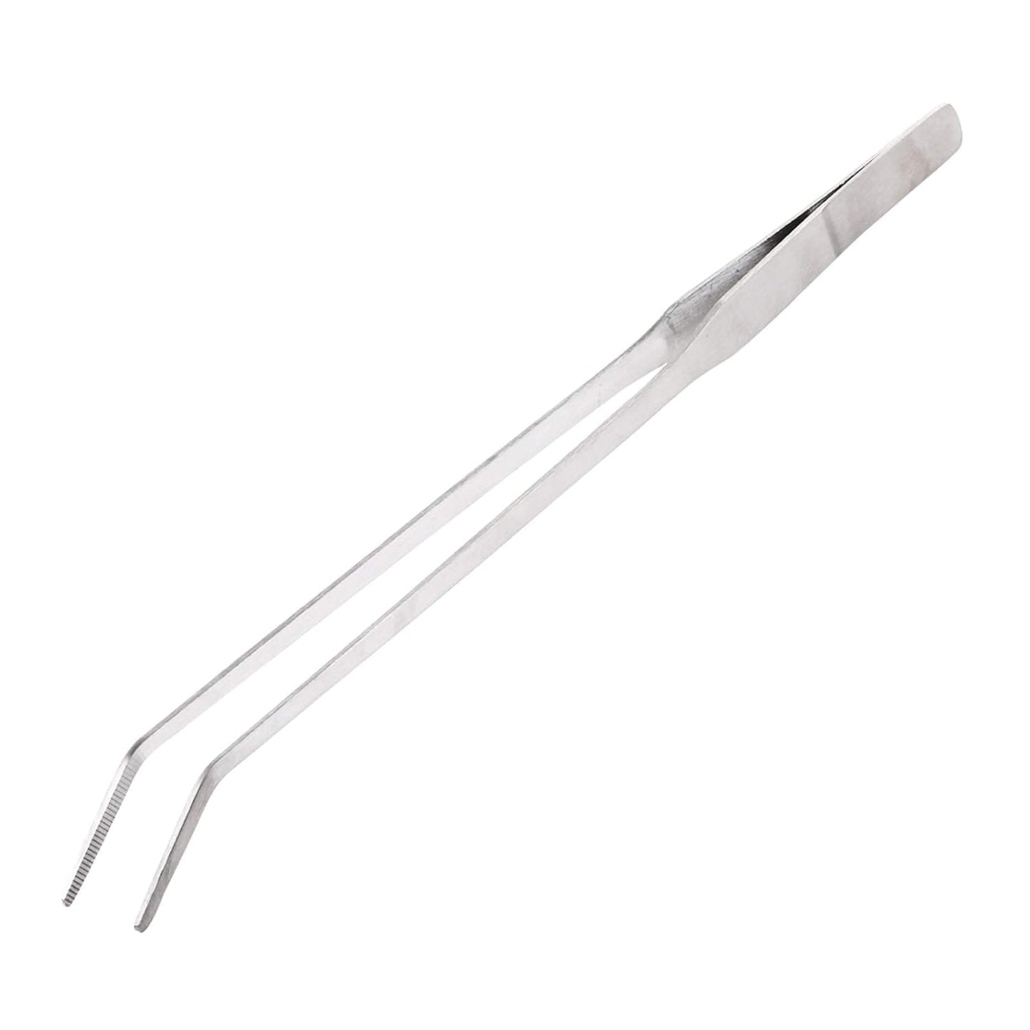 12 Inch Kitchen Long Tweezers Tongs, Cooking Tweezers Stainless Steel, Ideal for Meat Pasta Plating Pinching Delicate Small Pieces of Food