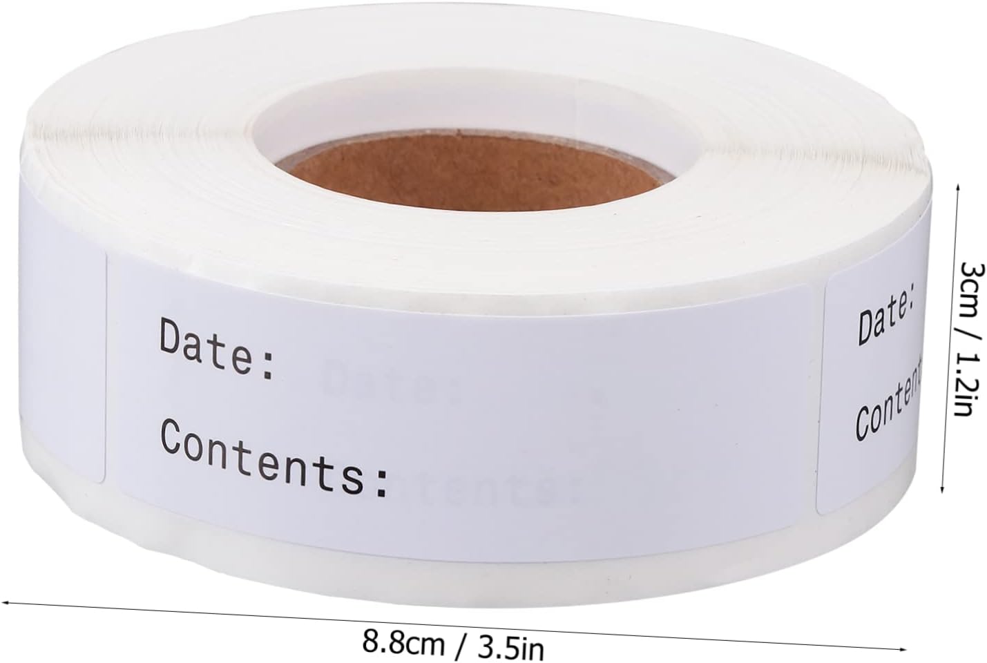 DOITOOL Writable Blank Sticker Labels 1 Roll of Food Marked Classified Stickers for Easy Organization and Date Tracking Removable and Waterproof for Kitchen and Storage
