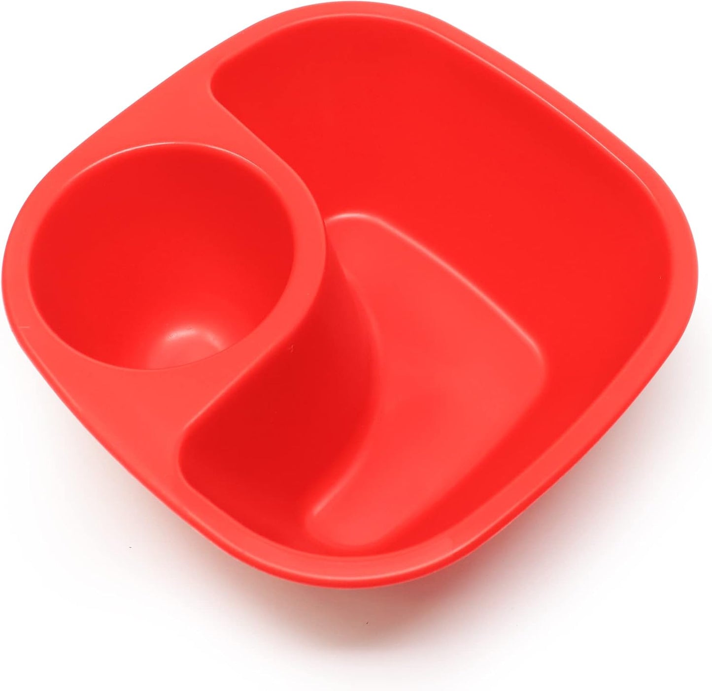 Rolling Sands Reusable Snack and Dip Bowls, 5 Pack, USA Made, Dishwasher and Microwave Safe Personal Size Plastic Divider Bowls, BPA-Free, Two Compartments to Hold Dips, Snacks and Treats