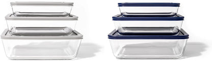 DURA LIVING 4-Piece Glass Food Storage Container (2 Containers + 2 Lids) | 6.55-Cup Rectangular, Leakproof | Microwave, Freezer, Oven & Dishwasher Safe | Ideal for Meal Prep & Pantry Organization