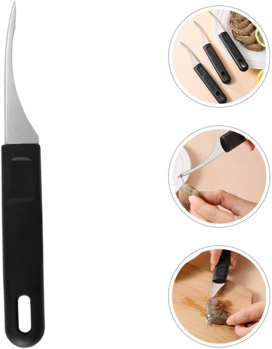 4pcs Shrimp Peeler with Ergonomic Handle Deveiner Tool Stainless Steel