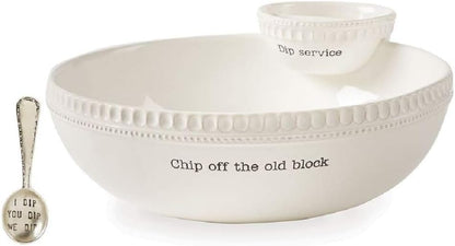 Mud Pie Chip Off the Old Block Stacked Chip and Dip Set