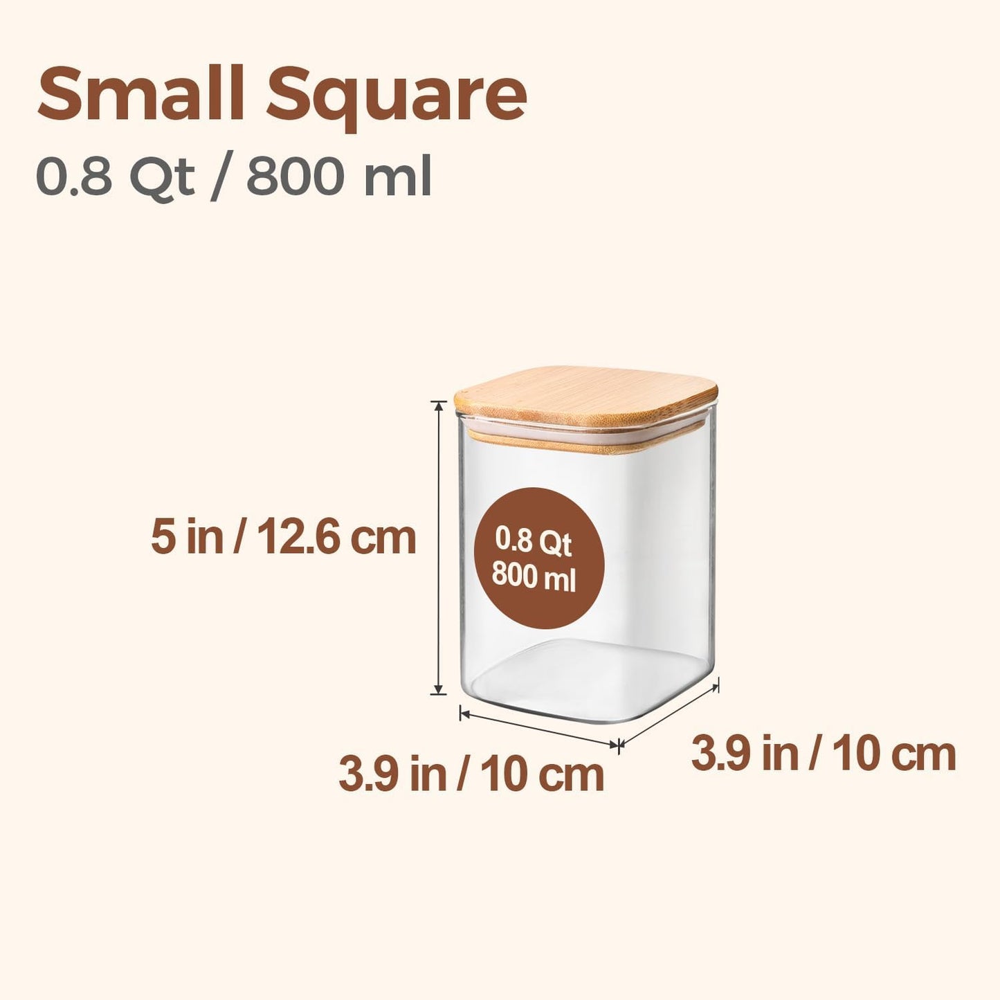 ComSaf 2Pcs Large Glass Storage Containers with Lids 4Qt, 1 Gallon Wide Mouth Flour Sugar Storage Containers, Large Capacity and Sealed for Rice, Cereal, Oat, Easy Clean and Scoop, Pantry Organization