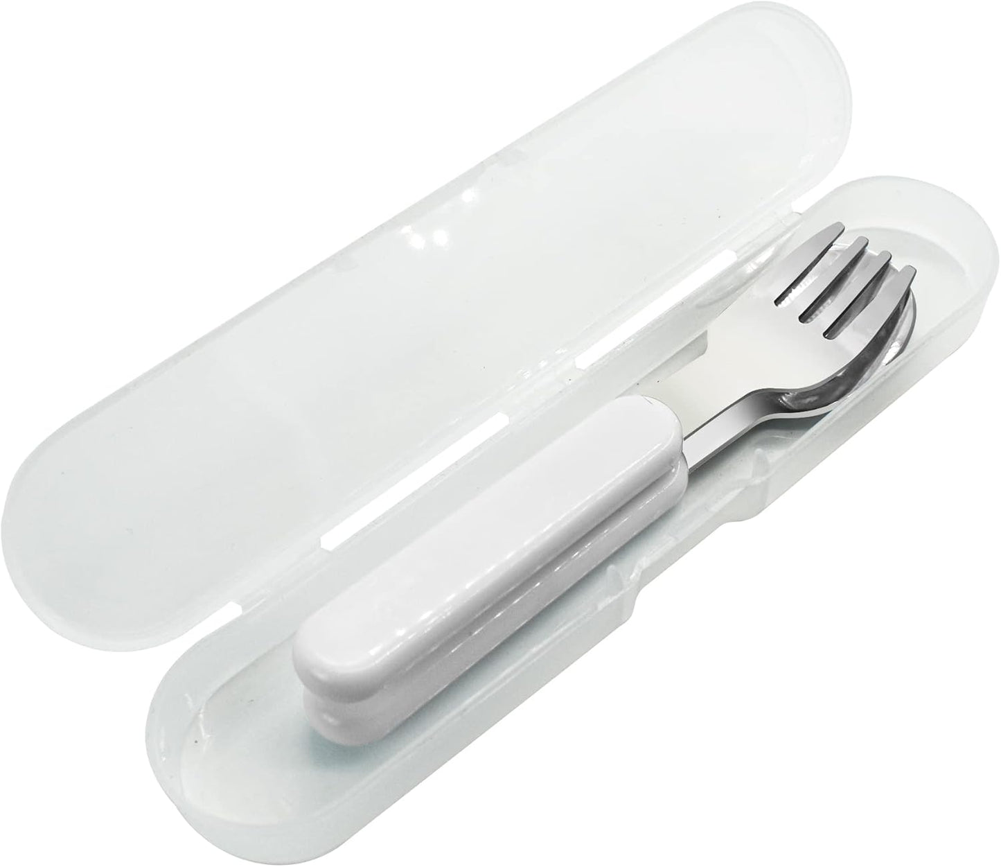 VANRA 2-Piece Children Fork And Spoon Set 18/10 Stainless Steel Child Flatware Set Kids Utensils Set with Case for Lunch Box