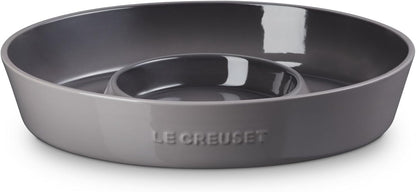 Le Creuset Stoneware Signature Oval Chip and Dip Platter, 13", White