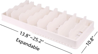SWOMMOLY Expandable Food Container Lid Organizer for Kitchen Cabinet