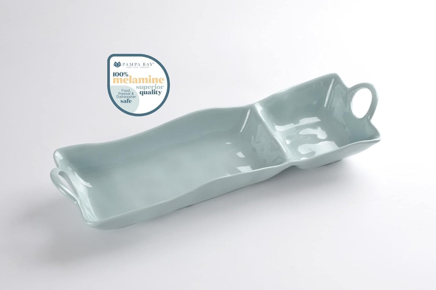 Pampa Bay Shatterproof Melamine Chip and Dip (Pastel Blue)
