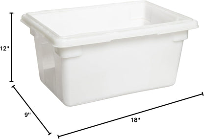 Rubbermaid Commercial Products Polycarbonate Food Storage Box/Tote, 2 Gallon, Clear, for Restaurant/Kitchen/Cafeteria